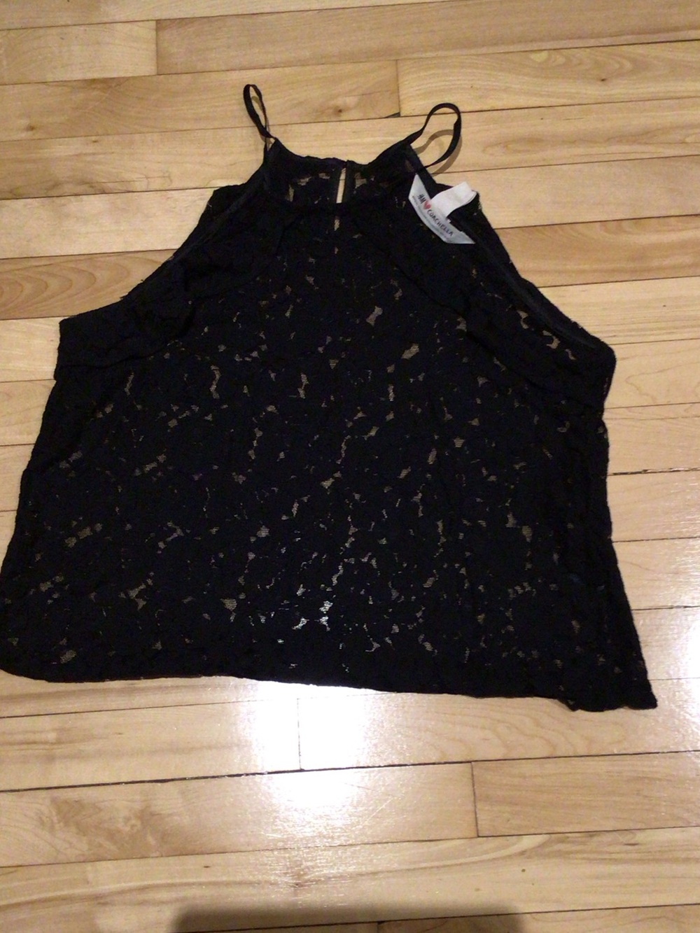 H&M Coachella Collection Black Lace Halter Top